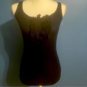 Loft Navy Ribbed Tank Top Size S